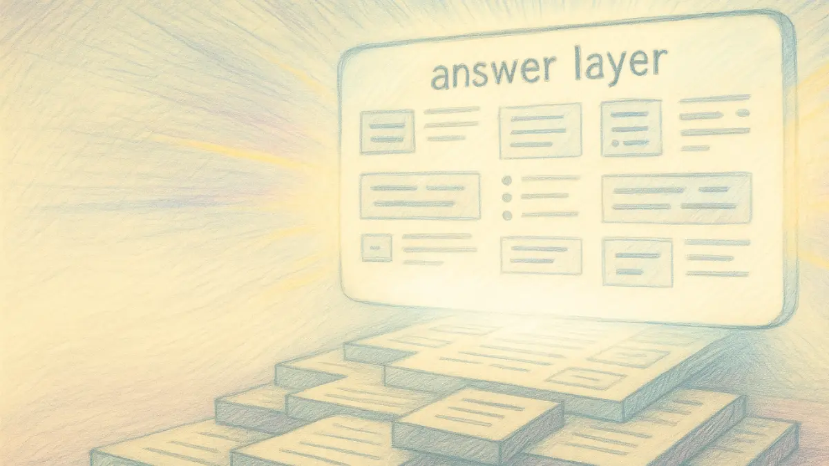 ai answers impact glowing answer layer rising