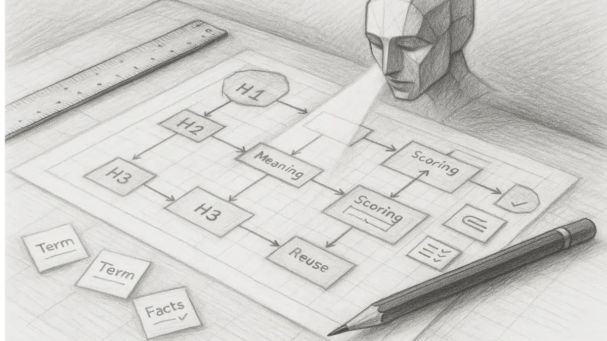 AI and good writing shown as structured clarity concept