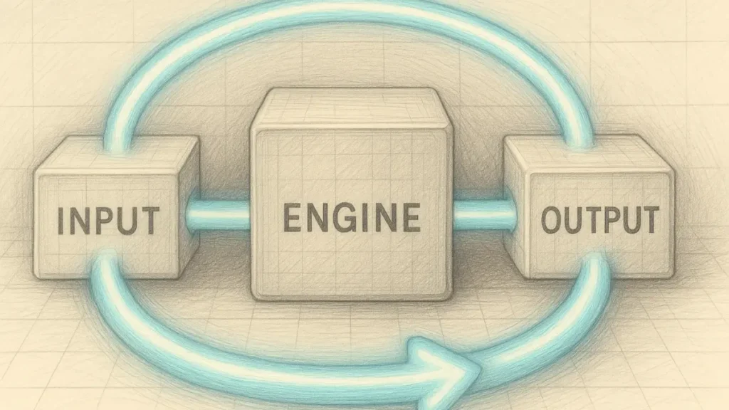 Unified system loop with stable input–engine–output cycle