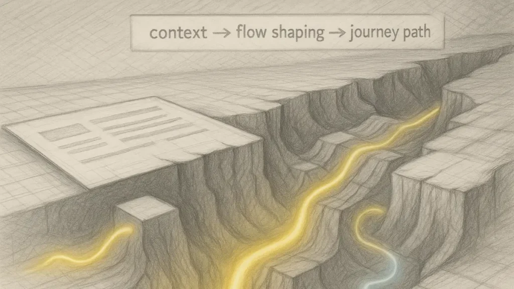 generative pathways navigation dynamic canyon discovery flow
