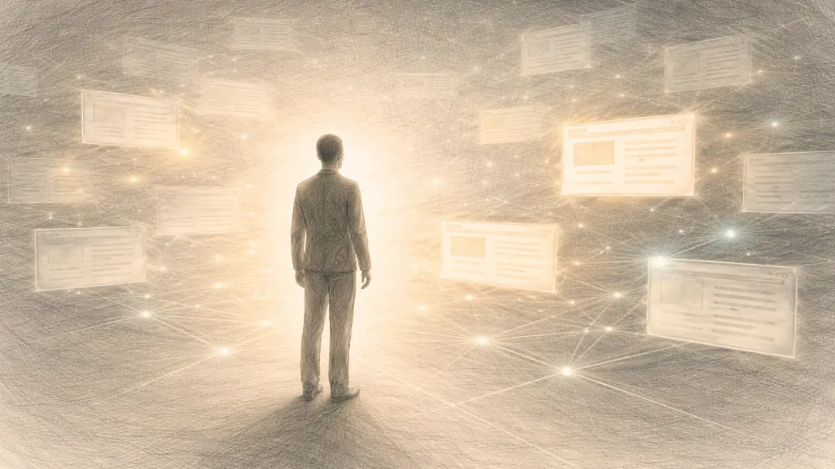 AI content surfacing through silent selection field