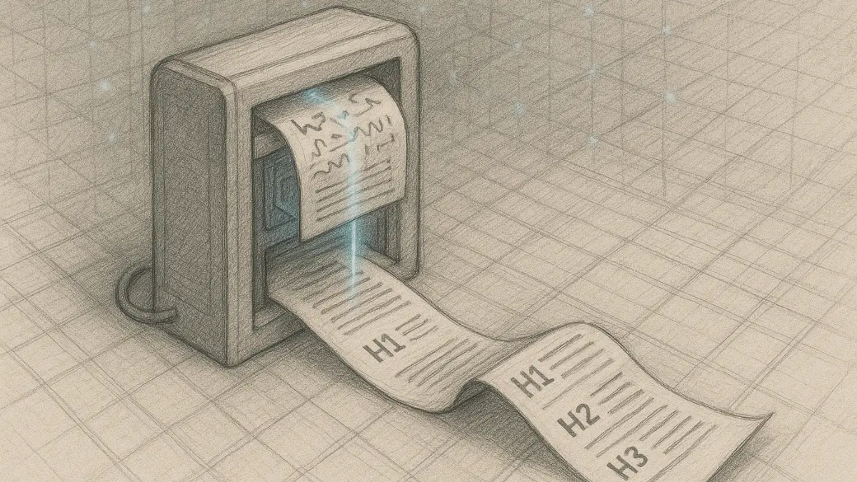 ai-first page structure scanning system transforming chaotic text into structured layout