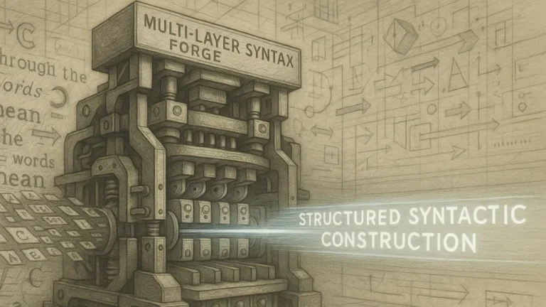 machine sentence design multi layer syntax forge illustration