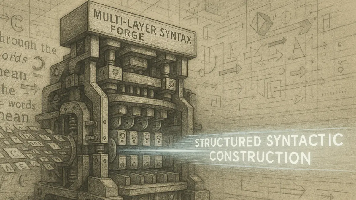 machine sentence design multi layer syntax forge illustration