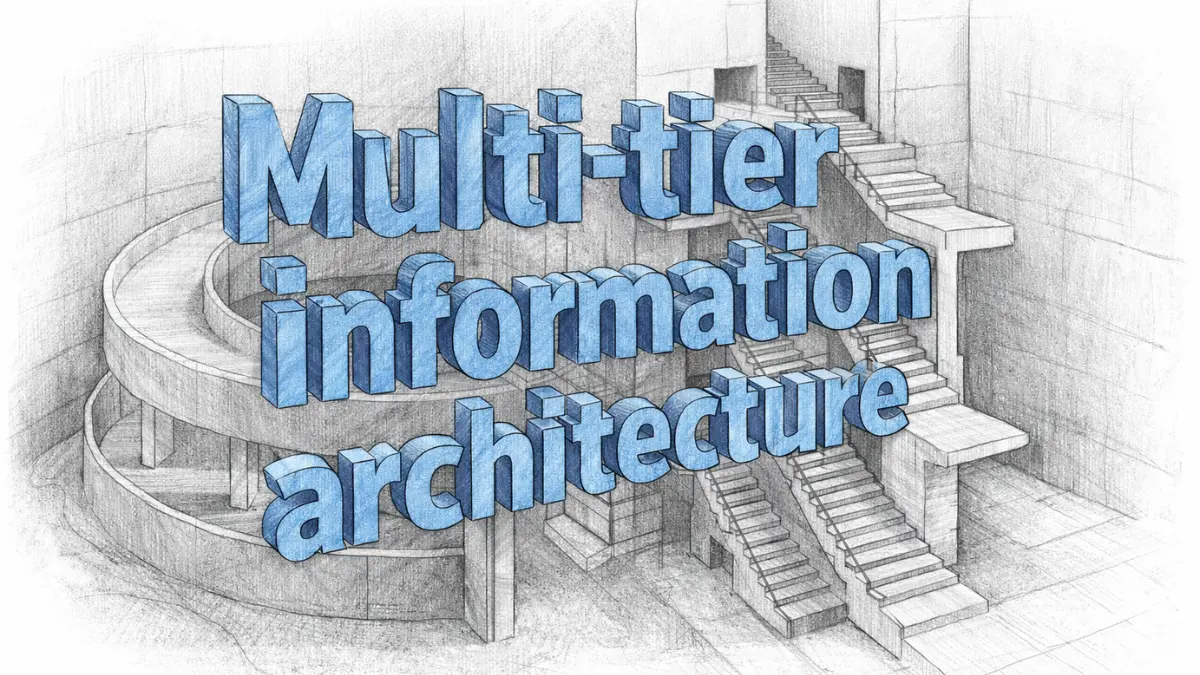 Layered information architecture with controlled transitions