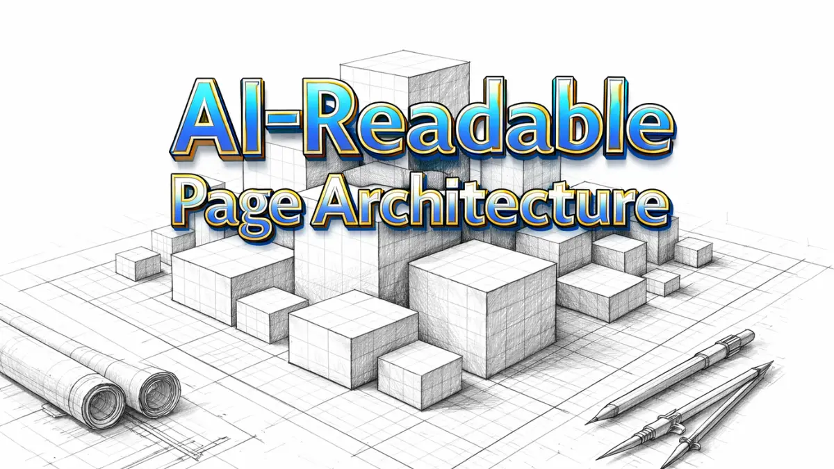AI-readable page architecture with layered structural hierarchy