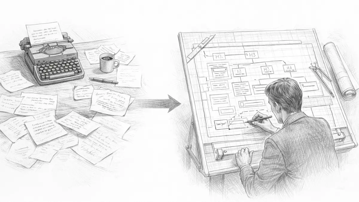 Cognitive Architect Writing structural transformation sketch