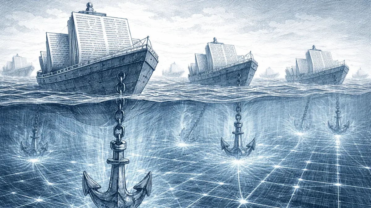 Context anchors writing stabilize digital text systems