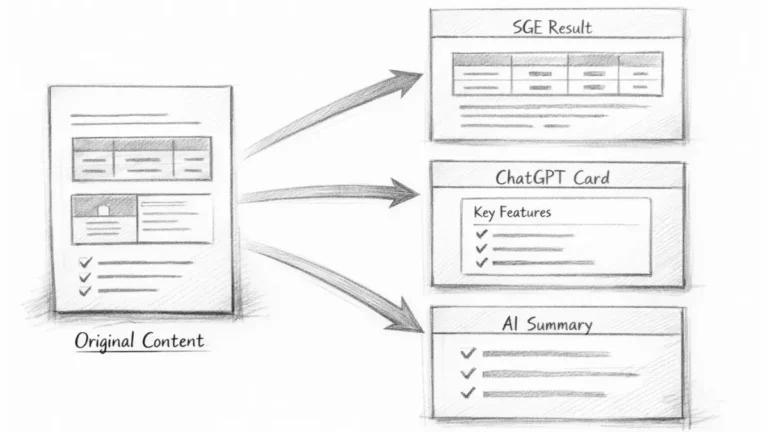 Structured content components across AI extraction surfaces