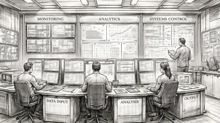 AI information hierarchy structured control room