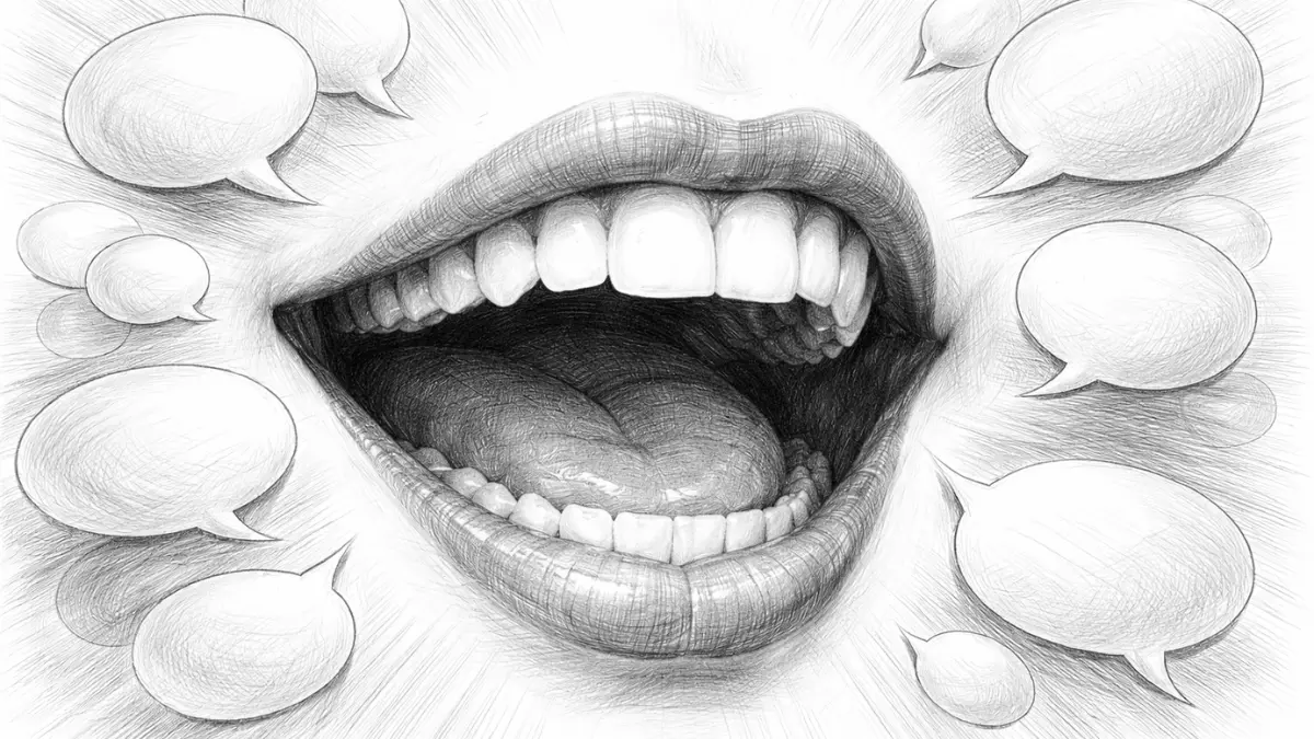 Generative engagement metrics concept illustrated with speaking mouth