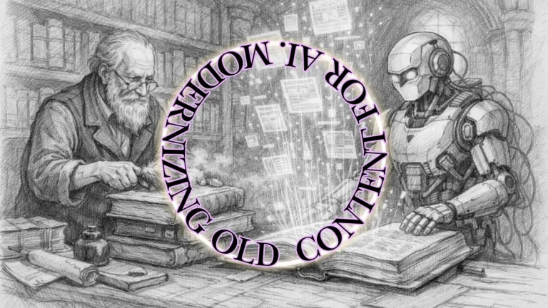 refresh legacy content concept library restoration illustration