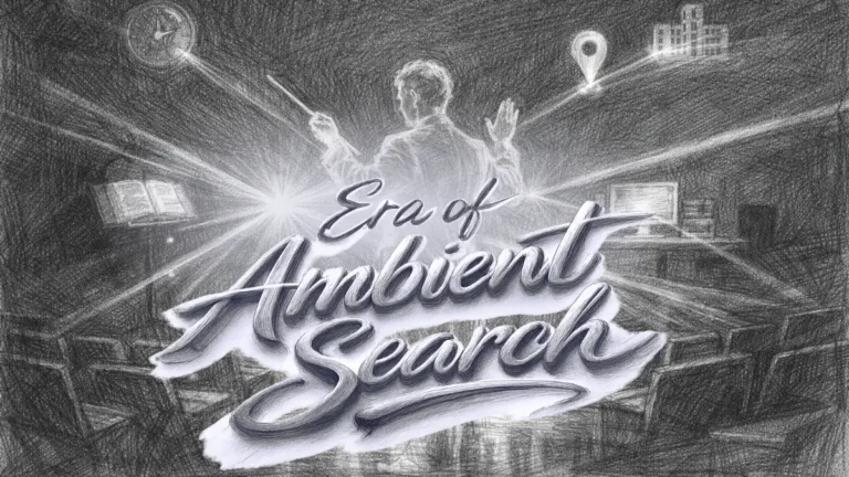 Voice driven discovery ambient search typography