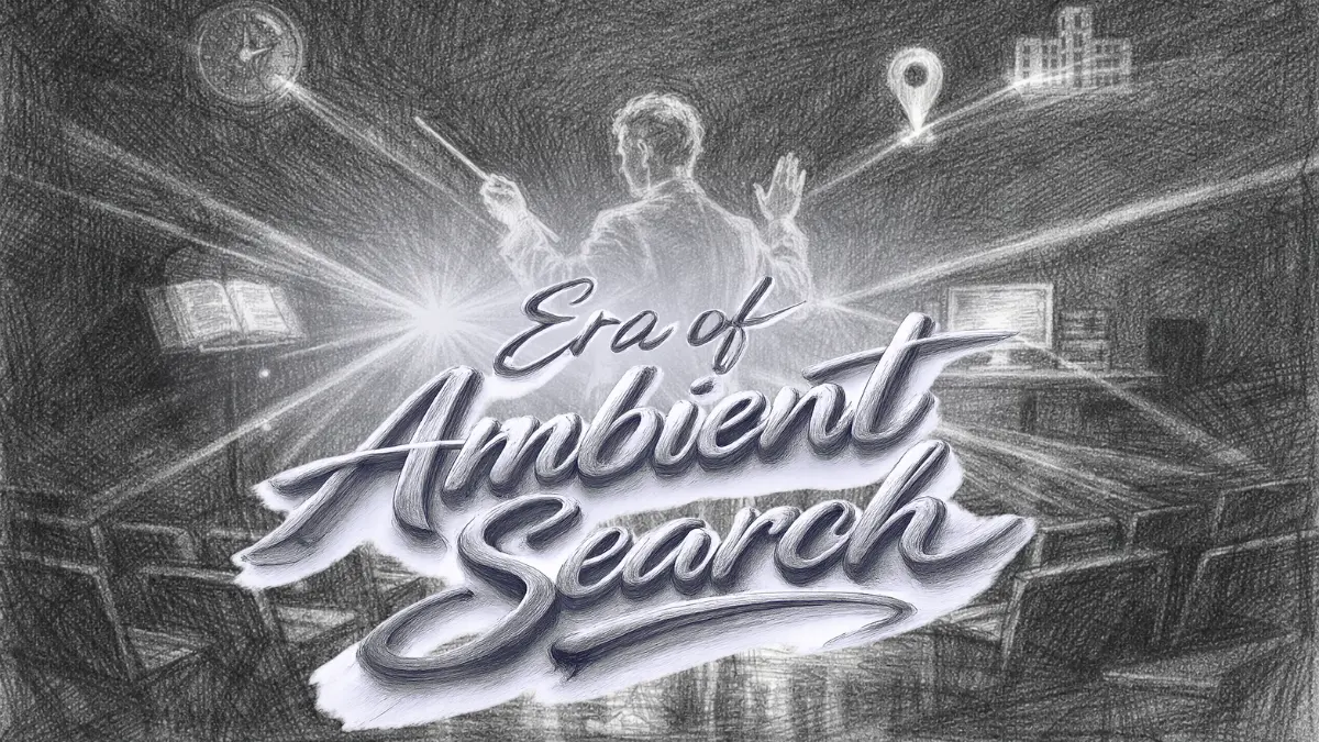 Voice driven discovery ambient search typography