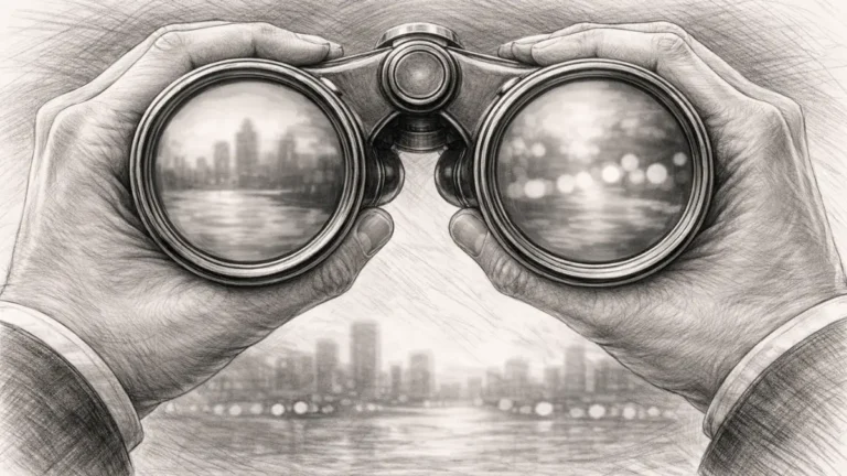 content not entering search system through unfocused binoculars